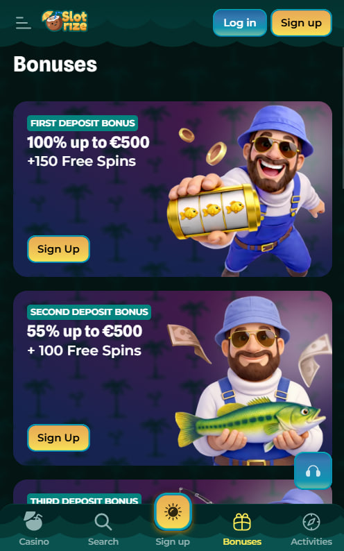 Slotrize auf dem iPhone iOS Web-App